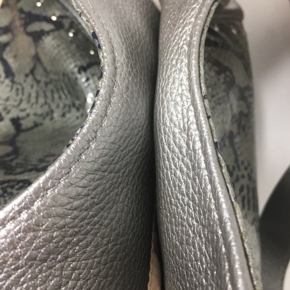 Chi by Carlos Falchi Leather Metallic Bag - Picture 4 of 16